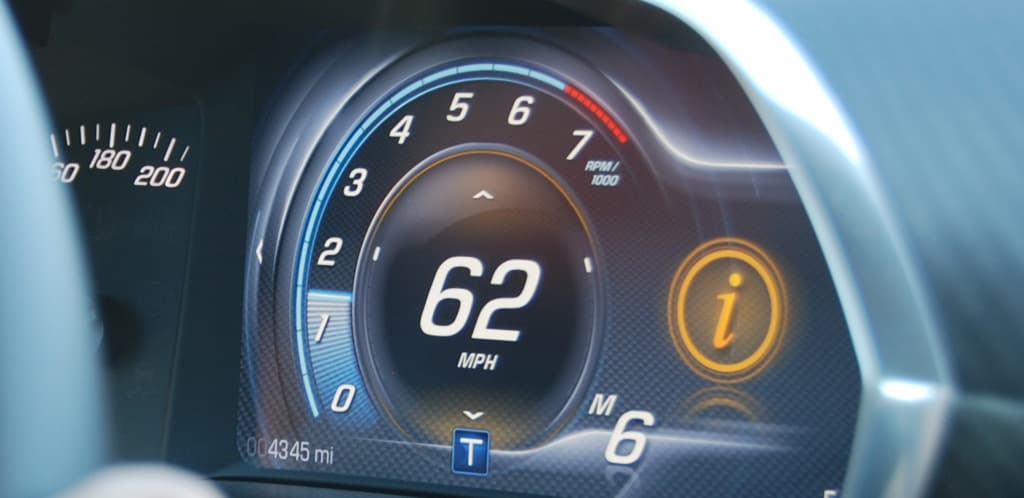 Corvette — drive-mode cluster
