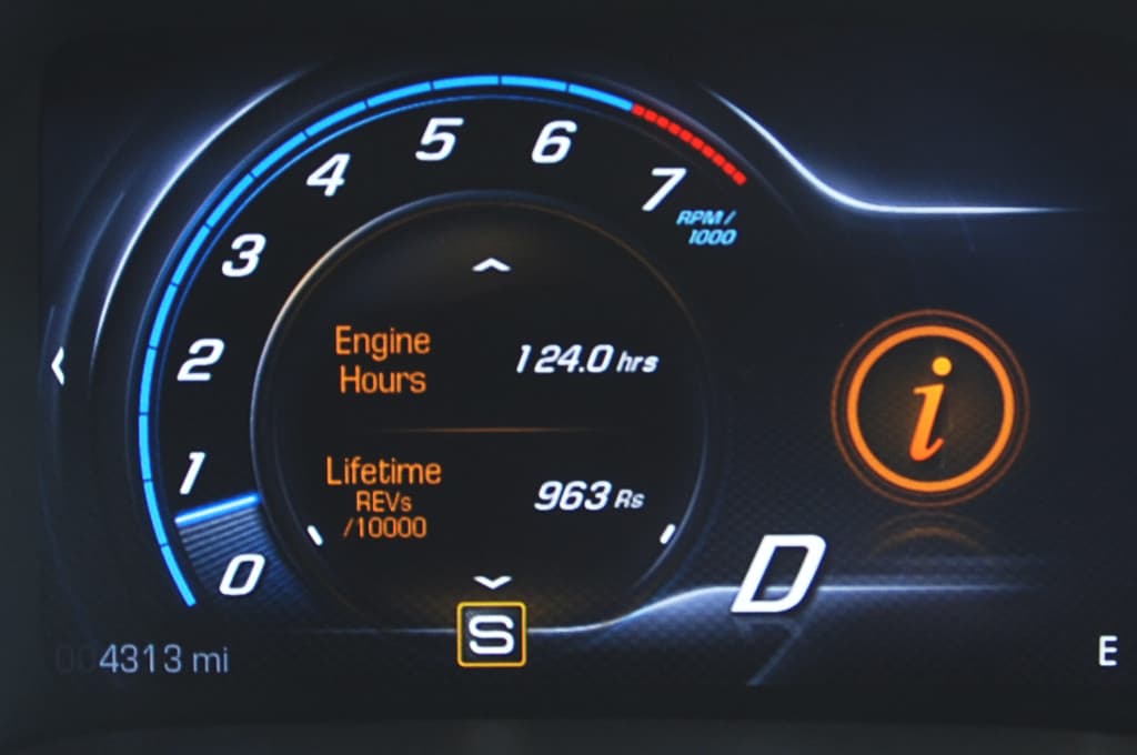 Corvette — drive-mode cluster